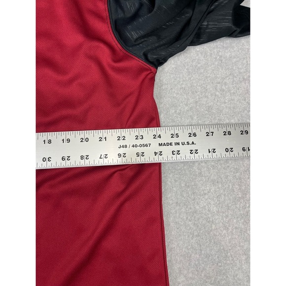 Marvel Deadpool Football Jersey Mens XL Red Black Color Block 91 Superhero - Picture 6 of 9